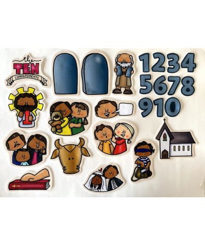 Ten Commandments Felt Figures for Bible Flannel/Felt Board Stories PRECUT 24 Pieces Moses $35.02 Magnetic & Felt Playboards