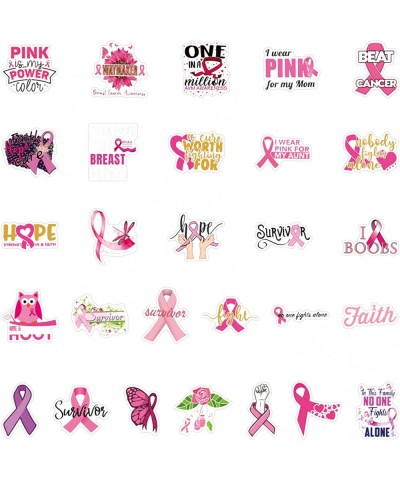 50Pcs Breast Cancer Awareness Decals Stickers Caring for Women's Health Sticker for Skateboard Helmet Laptop Bicycle Hypebeas...