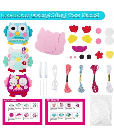 Sewing Kit for Kids 4 Pcs Owl DIY Crafting and Sewing Set Learn to Sew Craft Kit Beginner Sewing Kit for Children Ages 6-12 $...