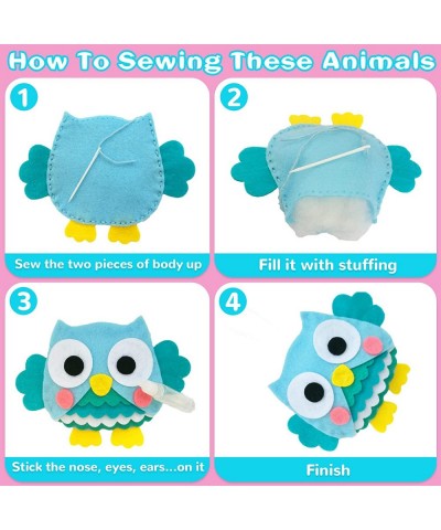 Sewing Kit for Kids 4 Pcs Owl DIY Crafting and Sewing Set Learn to Sew Craft Kit Beginner Sewing Kit for Children Ages 6-12 $...