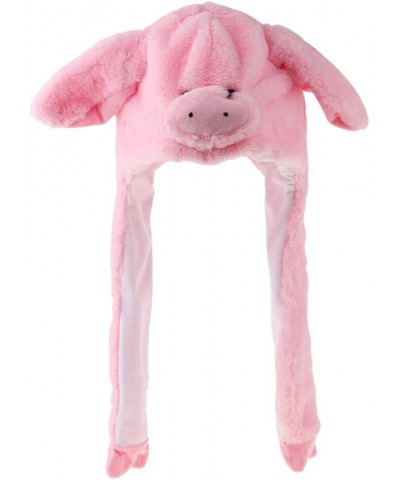 Funny Plush Animal Pig Hat Moving Ears Popping Up Party Tricky Prop Girls $25.02 Kids' Dress-Up Accessories