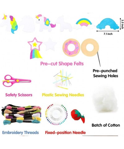 Unicorn Felt Sewing Kit DIY Art Craft Kits Donut Rainbow Cloud Shooting Star Handmade Gifts Supplies for Kids Boys Girls $28....