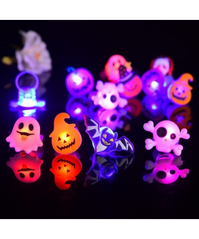 50PCS Halloween Light Up Rings Halloween LED Ring Glow in The Dark Halloween Party Supplies Halloween Goodie Bag Fillers $16....