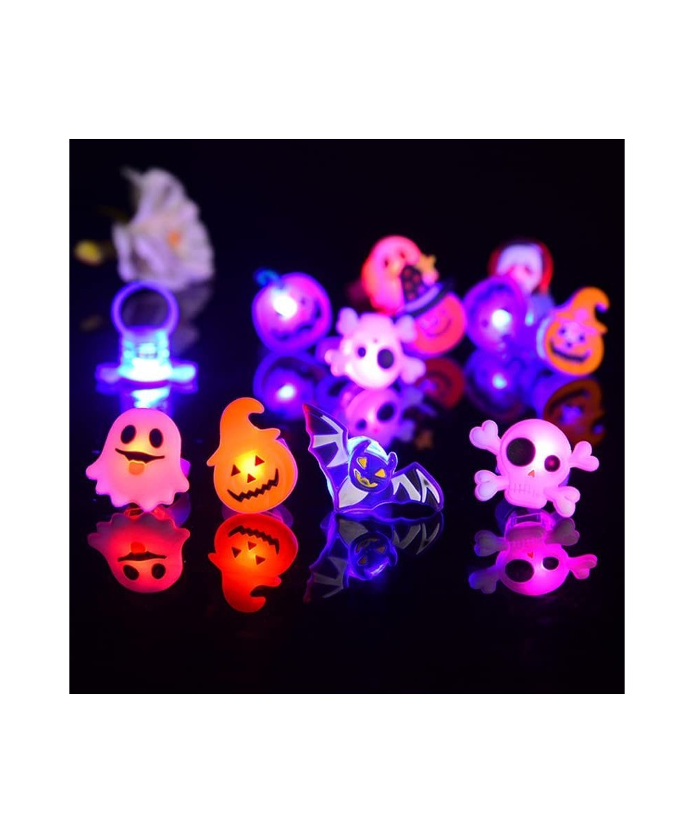 50PCS Halloween Light Up Rings Halloween LED Ring Glow in The Dark Halloween Party Supplies Halloween Goodie Bag Fillers $16....