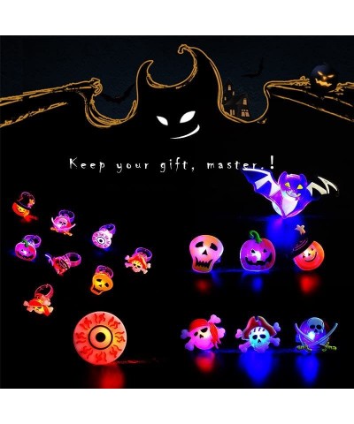 50PCS Halloween Light Up Rings Halloween LED Ring Glow in The Dark Halloween Party Supplies Halloween Goodie Bag Fillers $16....