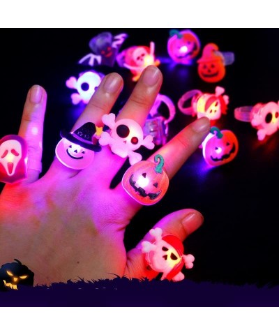 50PCS Halloween Light Up Rings Halloween LED Ring Glow in The Dark Halloween Party Supplies Halloween Goodie Bag Fillers $16....