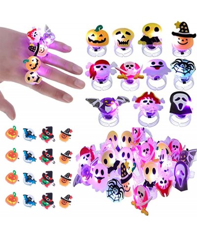 50PCS Halloween Light Up Rings Halloween LED Ring Glow in The Dark Halloween Party Supplies Halloween Goodie Bag Fillers $16....