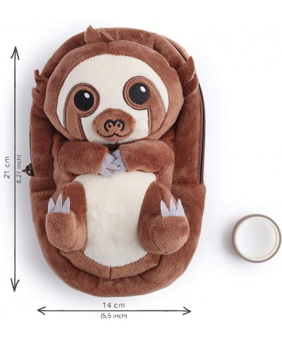 1845 Plush Pencil Case Makeup Pouch Boys / Girls Henry The Sloth Brown $62.81 Kids' Dress-Up Accessories