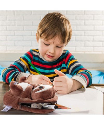 1845 Plush Pencil Case Makeup Pouch Boys / Girls Henry The Sloth Brown $62.81 Kids' Dress-Up Accessories