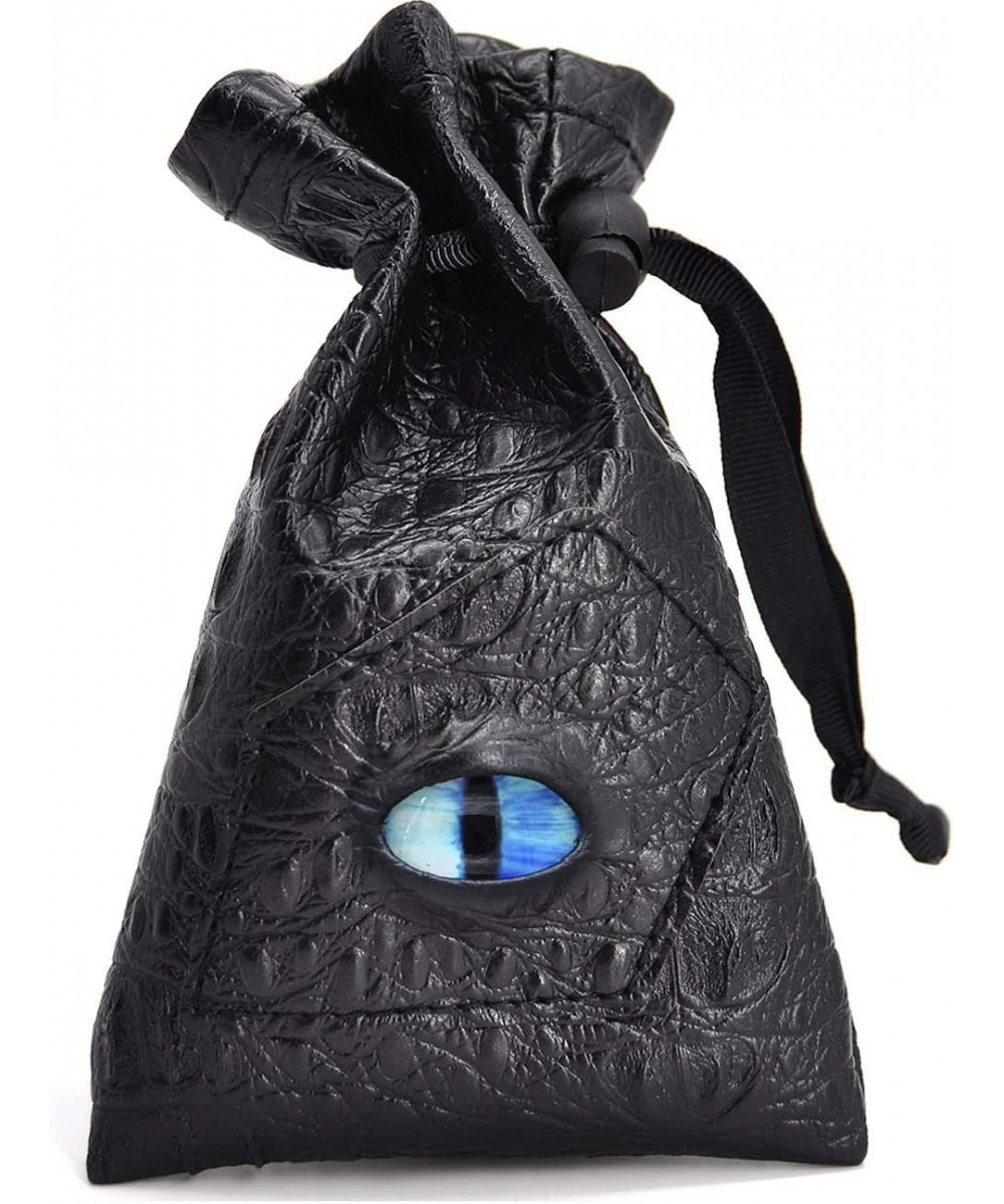 Drawstring Bag PU Leather Dice Pouch Perfect for RPG D&D Game (Blue) $20.27 Game Accessories