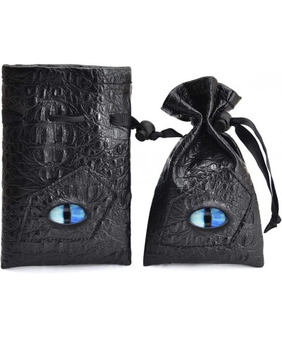 Drawstring Bag PU Leather Dice Pouch Perfect for RPG D&D Game (Blue) $20.27 Game Accessories