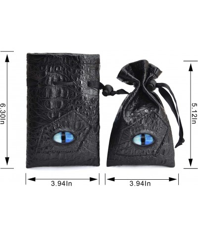 Drawstring Bag PU Leather Dice Pouch Perfect for RPG D&D Game (Blue) $20.27 Game Accessories