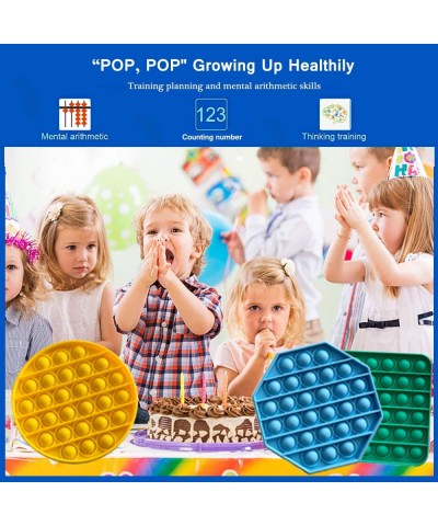 Pop On It Stress Reliever Toy Pop Pop Push It Silicone Squeeze Sensory Toys Push Pop Bubble Fidget Toy Set Autism ADHD Specia...