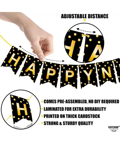 Shiny Happy New Year Banner 2023 - 10 Feet No DIY | NYE Decorations 2023 | Happy New Year Sign for New Years Eve Party Suppli...