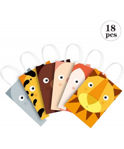 18 PCS Jungle Safari Animals Party Gift Bags for Zoo Animals Theme Party Supplies Birthday Decor Decorations Party Favor Good...