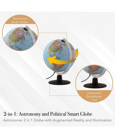 Astronomer 2 in 1 Illuminated Children's Globe with Stand: App-Based Augmented Reality Interactive Smart Globe for Kids Inclu...