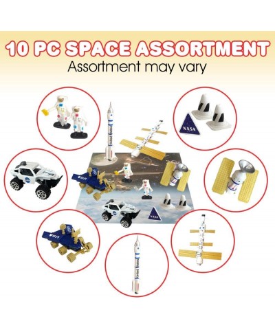 10 Pc Space Explorer Toy Kit Pretend Play Set with Astronaut Figurines Robotic Exploration Truck Diecast Metal Vehicle NASA S...