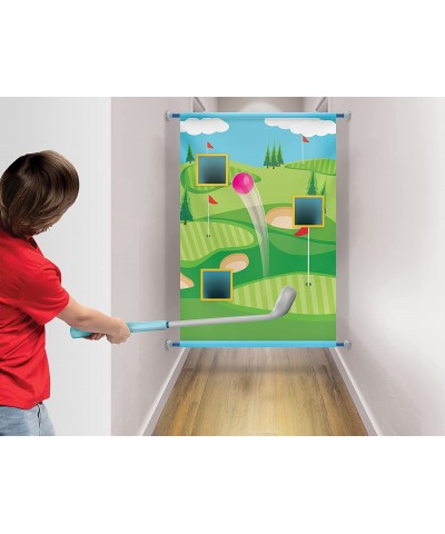 Toys Hallway Games Golf Indoor Fun! 3 Hole Golf Course with 3 Golf Balls Green $16.08 Toy Sports Products