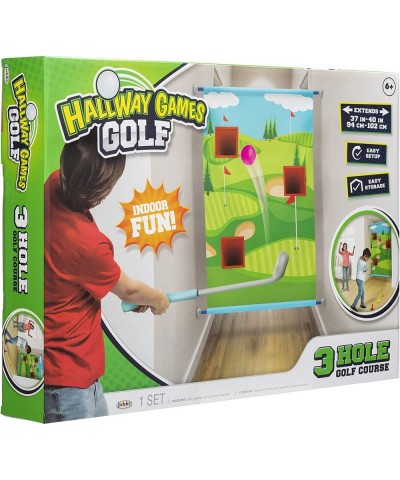 Toys Hallway Games Golf Indoor Fun! 3 Hole Golf Course with 3 Golf Balls Green $16.08 Toy Sports Products