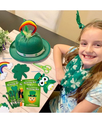 St. Patrick's Day Craft Kids Sewing Kit Fun Saint Paddy's Day Felt DIY Craft Sewing for Girls and Boys Beginners Includes 12 ...