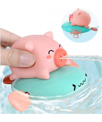 Baby Floating Bath Toy Wind Up Pull & Go Swimming Animals Fish& Pig Whale Water Spray Mold Free Bathtub Pool Squirter Toys fo...