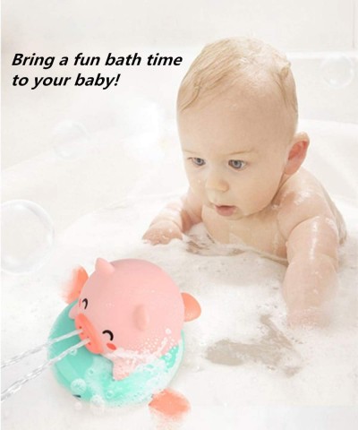 Baby Floating Bath Toy Wind Up Pull & Go Swimming Animals Fish& Pig Whale Water Spray Mold Free Bathtub Pool Squirter Toys fo...