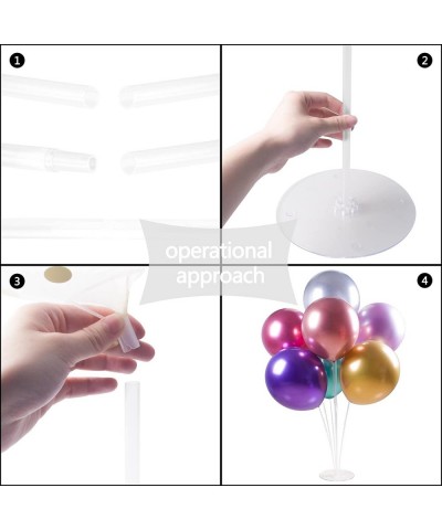 8 Sets Balloon Stand Kit Table Balloon Stand Holder Reusable Centerpiece with Base for Birthday Decorations Party Wedding and...