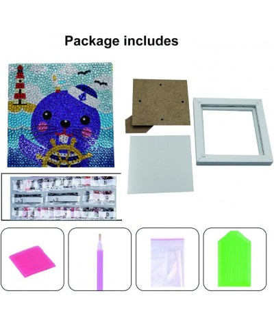 Easy 3D Diamond Painting Kit Squirrel for Kids Beginners Art Crafts Kits for Girls with Frame 6x6inches $17.20 Craft Kits