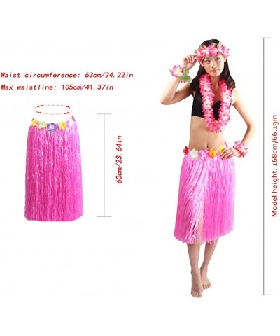 5pcs/ Set Adult Hawaiian Luau Grass Elastic Hula Skirt 60cm $28.52 Kids' Dress-Up Accessories