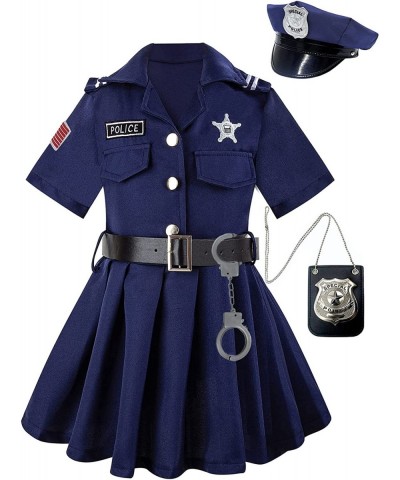 Gomukot Kids Police Costume American Police Uniform Set for Halloween Dress up Party $45.96 Kids' Costumes