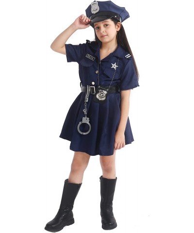 Gomukot Kids Police Costume American Police Uniform Set for Halloween Dress up Party $45.96 Kids' Costumes