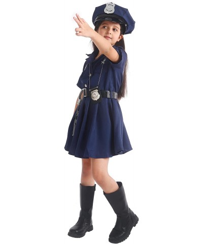 Gomukot Kids Police Costume American Police Uniform Set for Halloween Dress up Party $45.96 Kids' Costumes