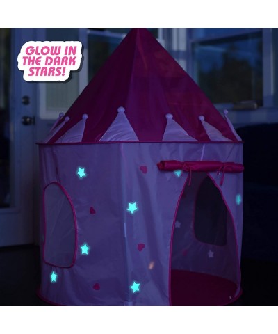 Princess Castle Play Tent with Bonus Carrying Case - Durable Play Tent with Glow in The Dark Stars and Windows | Foldable Pin...