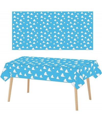 Blue Sky White Clouds Birthday Party Supplies Decorations Cartoon Story Tablecloth Party Table Cover Cartoon Table Banner Bac...