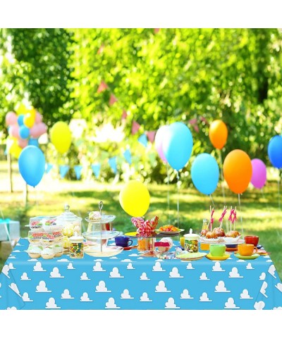 Blue Sky White Clouds Birthday Party Supplies Decorations Cartoon Story Tablecloth Party Table Cover Cartoon Table Banner Bac...