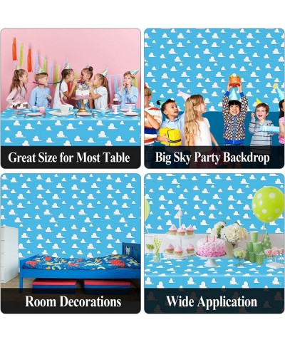 Blue Sky White Clouds Birthday Party Supplies Decorations Cartoon Story Tablecloth Party Table Cover Cartoon Table Banner Bac...