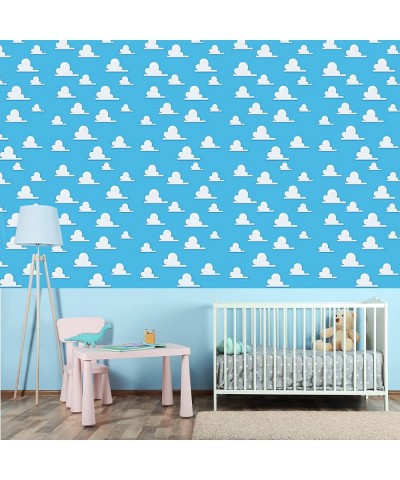 Blue Sky White Clouds Birthday Party Supplies Decorations Cartoon Story Tablecloth Party Table Cover Cartoon Table Banner Bac...