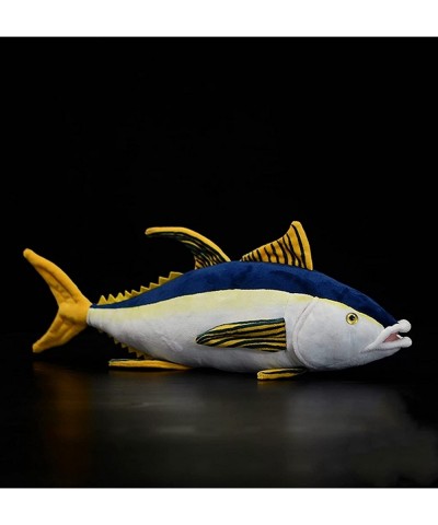 Simulation Yellowfin Tuna Plush Toy - 16inch Lifelike Depth Ocean Animals Yellowfin Tuna Fish Plushie Stuffed Animal Super So...