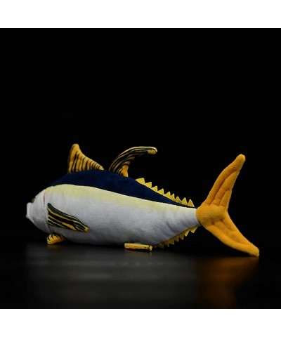 Simulation Yellowfin Tuna Plush Toy - 16inch Lifelike Depth Ocean Animals Yellowfin Tuna Fish Plushie Stuffed Animal Super So...