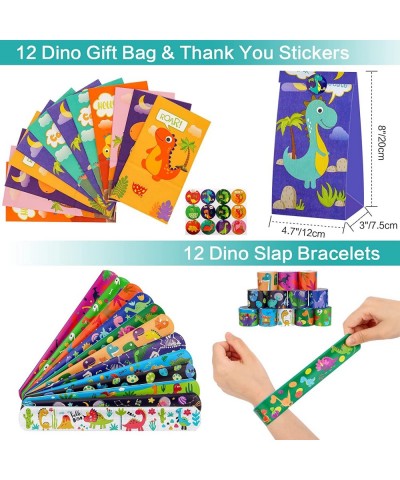 Dinosaur Party Favors Dinosaur Birthday Party Supplies - Dinosaur Gift Bags Stampers Slap Bracelets Mini Dinosours for Dinosa...