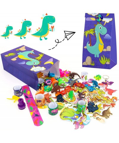 Dinosaur Party Favors Dinosaur Birthday Party Supplies - Dinosaur Gift Bags Stampers Slap Bracelets Mini Dinosours for Dinosa...