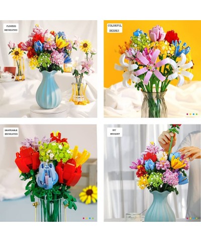 Flower Bouquet Building Kit DIY Flower Building Blocks for Adults (Lily ( White )) $21.53 Toy Building Sets