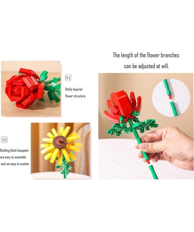 Flower Bouquet Building Kit DIY Flower Building Blocks for Adults (Lily ( White )) $21.53 Toy Building Sets