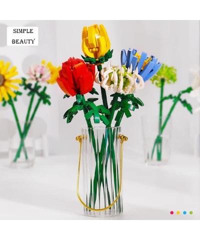 Flower Bouquet Building Kit DIY Flower Building Blocks for Adults (Lily ( White )) $21.53 Toy Building Sets