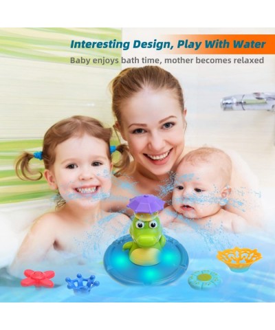 Baby Bath Toys for Toddlers 1-3 Fountain Crocodile with 5 Modes Spray Water Toys for Kids Ages 4-8 Toddler Light Up Bathtub T...