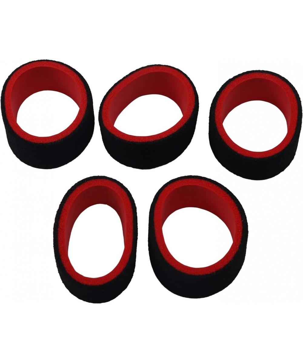 5Pcs 2-Color RC Cars Transmitter Steering Wheel Foam Grip Hand Wheel Sponge for 3Pv 4Pls 4Pv 4Px R 7Px Prc X4 FS GT2 Red & Bl...