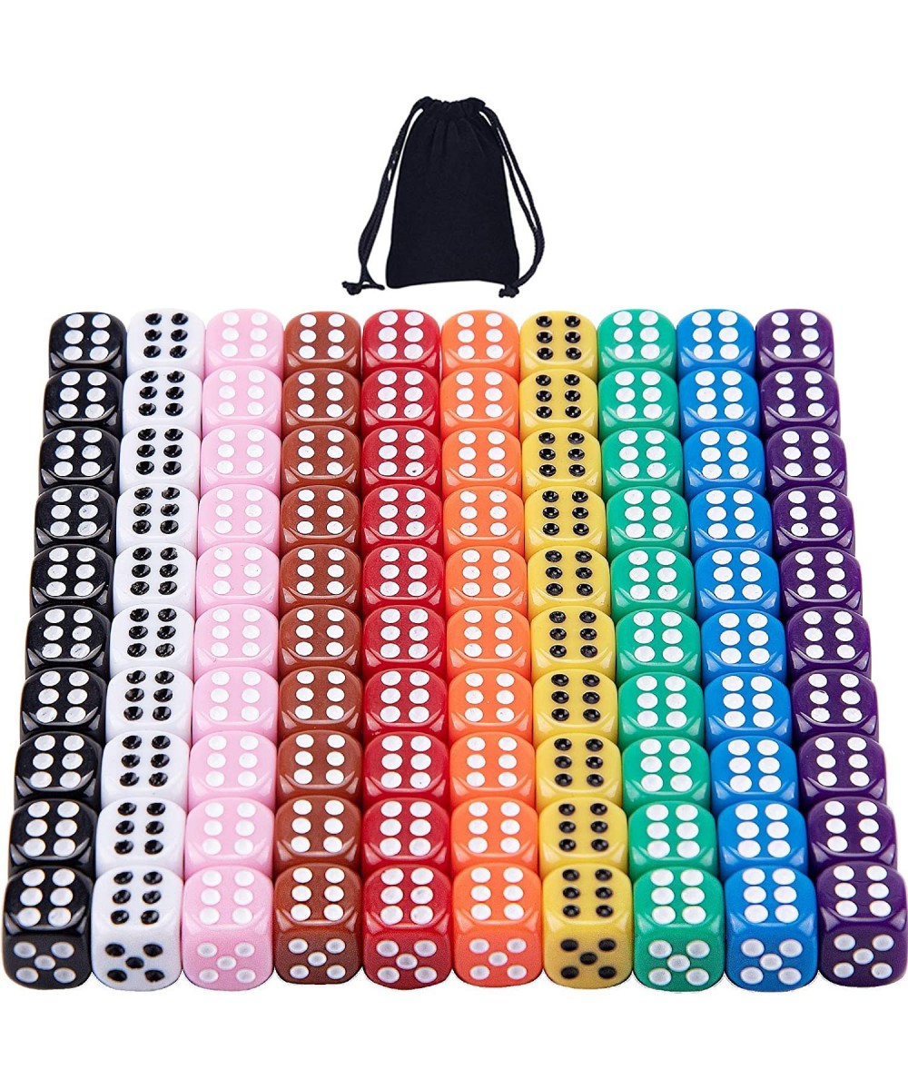 100 Pieces Dices 12mm Game Dice Set 6 Sided Round Corner Dices for Tenzi Farkle Yahtzee Bunco or Teaching Math $20.59 Game Ac...