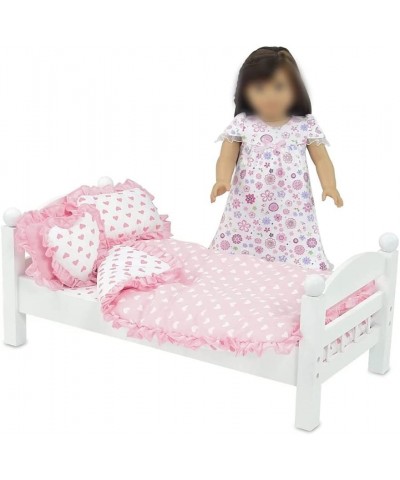 18 Inch Doll Clothes Accessories Bedding Gift Set for Beds Cribs Cradles | Reversible 5 PC 18" Doll Bedding for Kids Girls | ...