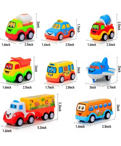 9 pcs Cars Toys for 2 3 4 5 Years Old Toddlers Big Carrier Truck with 8 Small Cartoon Pull Back Cars Colorful Assorted Vehicl...