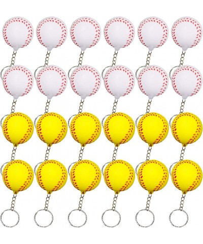 24 Pack Baseball Keychains for Party Favors Sports Key Ring Souvenir Car Hanging Decoration School Carnival Reward Baseball T...